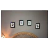 (4) botanical prints by Jean Louis Prevost, 11x9