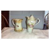 Porcelain Bavaria chocolate part and a pitcher