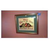 Framed bright print of "Lord give us ..."