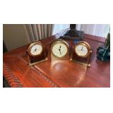 (3) Table Clocks: Seiko and Bulova
