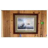 Ltd Ed. Bass at Daybreak by Kouba framed print 36" x 30”