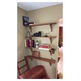 (4) wall mounted shelves with items included