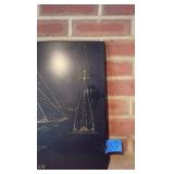 Very Heavy Slate , Vintage Isiah L. Jefferson Blueprint slate etching