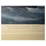 Vintage Framed print U. S. Sailing Ship "Reynard"