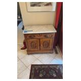 Vintage cabinet with marble top