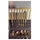 Vintage Dirilyte Dirigold flatware set Midcentury Modern