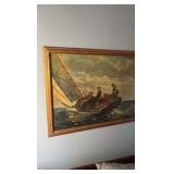 Framed Print by Homer "Breezing Up"