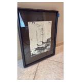 Vintage Sailing vessel lithograph ltd edition