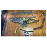 Vintage / Antique Metal parts, tool box, eagle, etc.