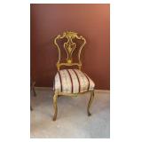 Gold painted upholstered seat chair