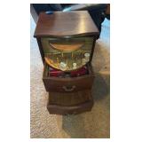 Vintage wooden sewing cabinet