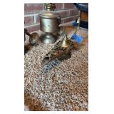 (2) Antique Carbide lamps; jeweled Alladin