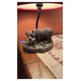 (3) Figural lamps: Bear, boy, monkey