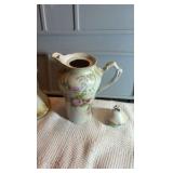 Porcelain Bavaria chocolate part and a pitcher
