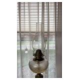 Vintage kerosene lamp, hand painted