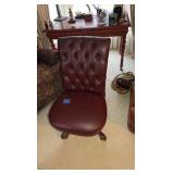 Leather Tufted Office task Chair with wheelss