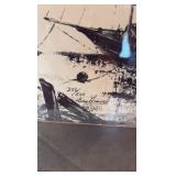 Vintage Sailing vessel lithograph ltd edition