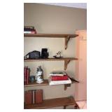 (4) wall mounted shelves with items included