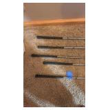 5 Vintage golf clubs