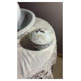 Vintage wash basin, pitcher and covered dish