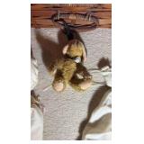 Vintage sachet pillow; Stuffed animals and dolls