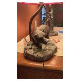 (3) Figural lamps: Bear, boy, monkey