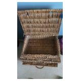 (3) Willow wicker baskets, 16"L 18"L & 19"L
