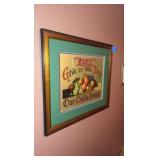 Framed bright print of "Lord give us ..."