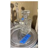 (6) Vintage cut glass decanters
