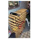 Wine free-standing rack American folk art 32” x 30”