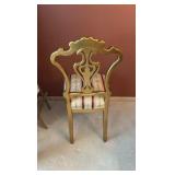 Gold painted upholstered seat chair