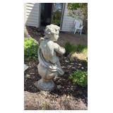Lawn Sculpture holding a lute 3 foot H