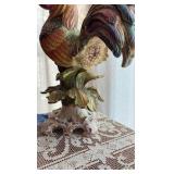 Vintage porcelain rooster figurine marked Japan