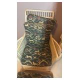 Wicker chair with matching footrest