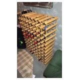 Wine free-standing rack American folk art 32” x 30”