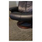 Scandanavian-inspired lounge chair with ottoman
