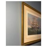 Vintage Framed print U.S. Packet Ship "Pleiades"