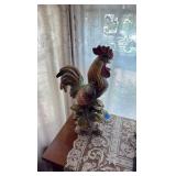 Vintage porcelain rooster figurine marked Japan