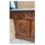 Vintage cabinet with marble top