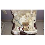 Vintage sachet pillow; Stuffed animals and dolls