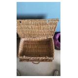 (3) Willow wicker baskets, 16"L 18"L & 19"L