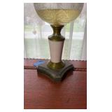 Vintage kerosene lamp, hand painted