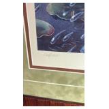 Ltd Ed. Bass at Daybreak by Kouba framed print 36" x 30”