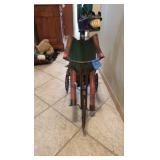 Metal Multicolor Donkey Tricycle Planter