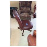Leather Tufted Office task Chair with wheelss