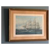 Framed Print U.S. Packet Ship "New World"