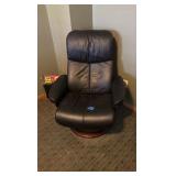 Scandanavian-inspired lounge chair with ottoman