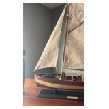 Mariner shelf-sitter and model of circa 1897 ship