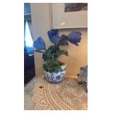 (2) Bombay company porcelain horse; planter