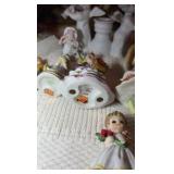 Ceramic and porcelain figurines.